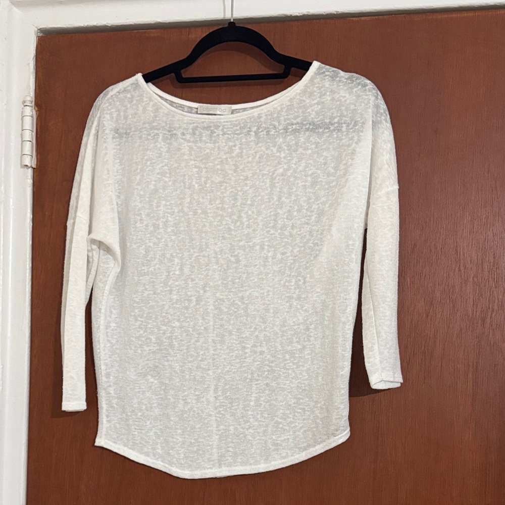Promod Cream Sheer Blouse
